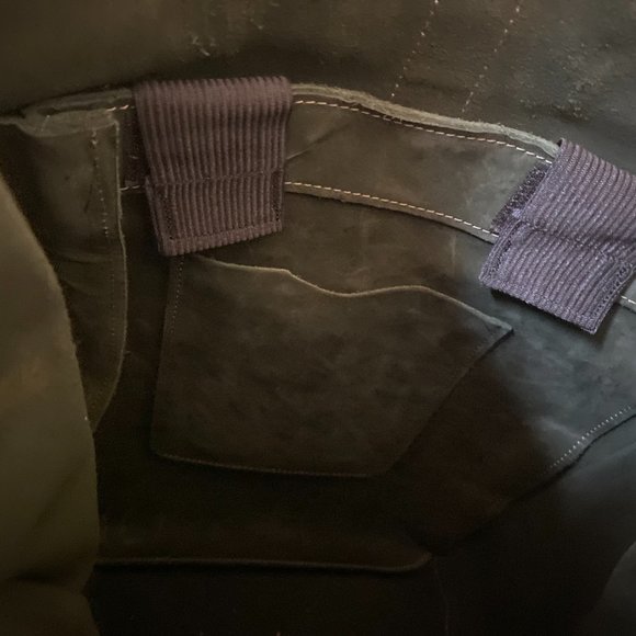 LOVELY GREEN LEATHER BACKPACK WITH LAPTOP COMPARTMENT - Picture 4 of 14